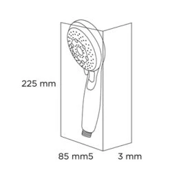 Tiger Splash Eco Handdouche Malaga Waterbesparend Chroom -Tiger 123 2429