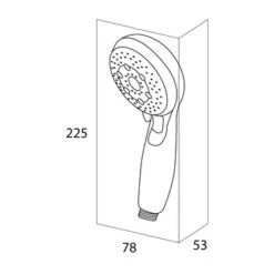 Tiger Splash Eco Handdouche Malaga Waterbesparend Chroom -Tiger 123 2430