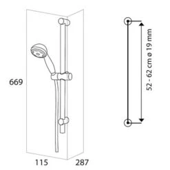 Tiger Splash Doucheset Murcia Waterbesparend Chroom -Tiger 123 2499