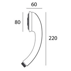 Tiger Handdouche Splash Verona Ø8 Cm 3 Standen -Tiger 123 2506
