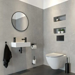 Tiger Toiletrolhouder Noon Met Planchet Zwart -Tiger 123 2547