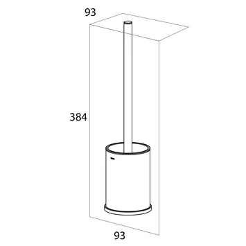 Tiger Toiletborstelhouder Colar Chroom 5 Tiger Toiletborstelhouder Colar Chroom - Afbeelding 5