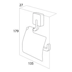 Tiger Toiletrolhouder Impuls Met Klep RVS -Tiger 123 2596