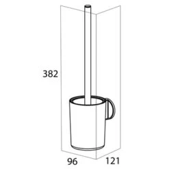 Tiger Tune Wc-borstelhouder Hangend Zwart -Tiger 123 2608