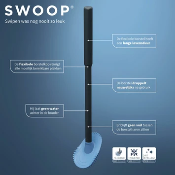 Tiger Toiletborstelhouder Tess Staand Zwart/antraciet 9 Tiger Toiletborstelhouder Tess Staand Zwart/antraciet - Afbeelding 9