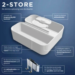 Tiger Douchemand Voor Douchewand 2-store Wit -Tiger 123 269