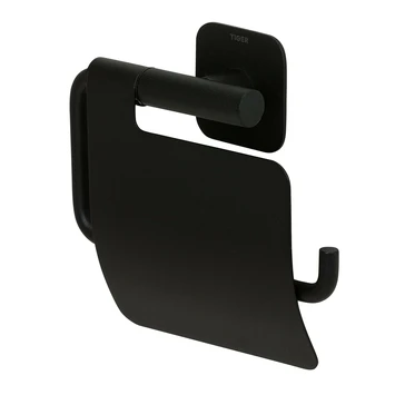 Tiger Toiletrolhouder Colar Met Klep Zwart 2 Tiger Toiletrolhouder Colar Met Klep Zwart - Afbeelding 2