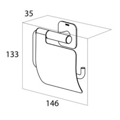 Tiger Toiletrolhouder Colar Met Klep Zwart 17 Tiger Toiletrolhouder Colar Met Klep Zwart -Tiger 123 2710