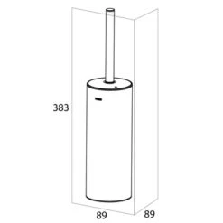 Tiger Toiletborstelhouder Noon Vrijstaand Zwart -Tiger 123 2715