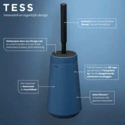 Tiger Toiletborstelhouder TESS Met Swoop Borstel Flexibel Blauw/zwart 18 Tiger Toiletborstelhouder TESS Met Swoop Borstel Flexibel Blauw/zwart -Tiger 123 2746