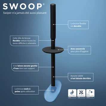 Tiger Toiletborstelhouder TESS Met Swoop Borstel Flexibel Blauw/zwart 11 Tiger Toiletborstelhouder TESS Met Swoop Borstel Flexibel Blauw/zwart - Afbeelding 11