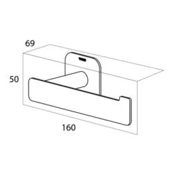 Tiger Toiletrolhouder Colar L Chroom -Tiger 123 2781