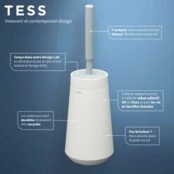 Tiger Toiletborstelhouder TESS Met Swoop Borstel Flexibel Wit/ Lichtgrijs 20 Tiger Toiletborstelhouder TESS Met Swoop Borstel Flexibel Wit/ Lichtgrijs -Tiger 123 2863