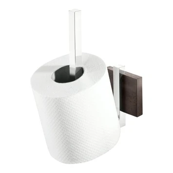 Tiger Reserverolhouder Zenna Hangend Chroom/Wengé 1 Tiger Reserverolhouder Zenna Hangend Chroom/Wengé