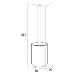 Tiger Toiletborstelhouder Sem Zwart -Tiger 123 2929