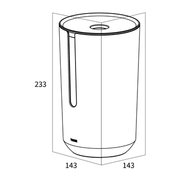 Tiger Reserverolhouder TESS Met Deksel Vrijstaand Blauw/zwart 6 Tiger Reserverolhouder TESS Met Deksel Vrijstaand Blauw/zwart - Afbeelding 6