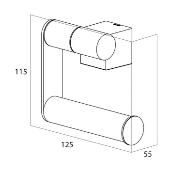 Tiger Toiletrolhouder Nomad Zwart 3 Tiger Toiletrolhouder Nomad Zwart - Afbeelding 3