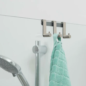 Tiger Douchecabine 3-haak RVS Geborsteld 3 Tiger Douchecabine 3-haak RVS Geborsteld - Afbeelding 3