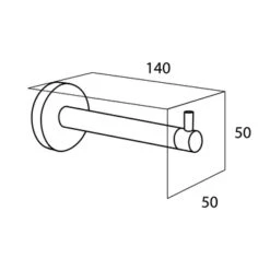 Tiger Reserverolhouder Boston Hangend Chroom 7 Tiger Reserverolhouder Boston Hangend Chroom -Tiger 123 2975