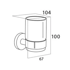 Tiger Bekerhouder Boston Met Beker Chroom -Tiger 123 304