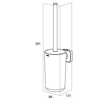 Tiger Carv Toiletborstel Met Houder Zwart 7 Tiger Carv Toiletborstel Met Houder Zwart - Afbeelding 7