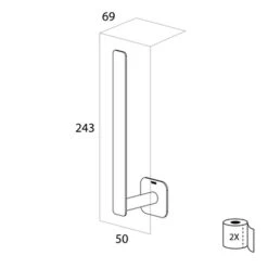 Tiger Reserverolhouder Colar Hangend RVS 19 Tiger Reserverolhouder Colar Hangend RVS -Tiger 123 3103