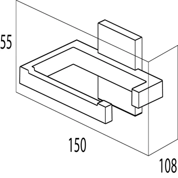 Tiger Toilethouder Zenna Chroom/Wengé 5 Tiger Toilethouder Zenna Chroom/Wengé - Afbeelding 5