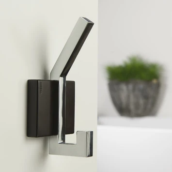 Tiger Haak Zenna Groot Chroom/Wengé 2 Tiger Haak Zenna Groot Chroom/Wengé - Afbeelding 2