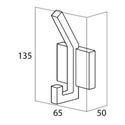 Tiger Haak Zenna Groot Chroom/Wengé 7 Tiger Haak Zenna Groot Chroom/Wengé -Tiger 123 3132