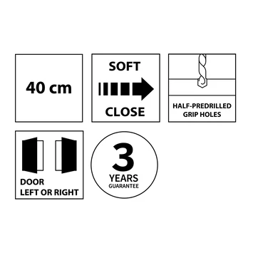 Tiger Maryport Hoge Kolomkast 40 Cm Mat Wit Met Matzwarte Greep 5 Tiger Maryport Hoge Kolomkast 40 Cm Mat Wit Met Matzwarte Greep - Afbeelding 5