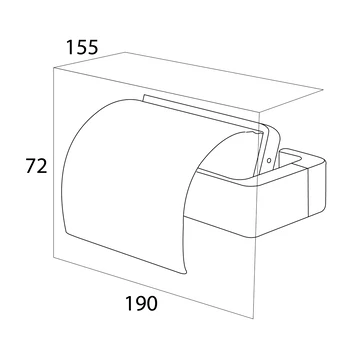 Tiger Toiletrolhouder Ontario Met Klep Chroom 2 Tiger Toiletrolhouder Ontario Met Klep Chroom - Afbeelding 2