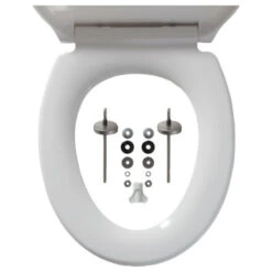 Tiger WC Bril Speckels Duroplast Zwart-wit -Tiger 123 3157