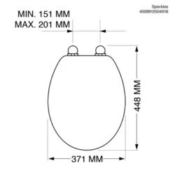 Tiger WC Bril Speckels Duroplast Zwart-wit -Tiger 123 3158