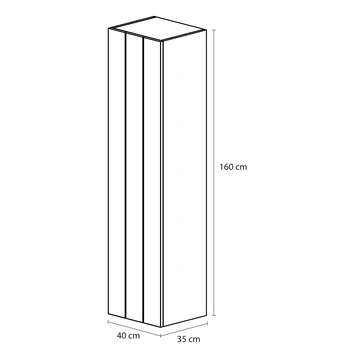 Tiger Maryport Hoge Kolomkast 40 Cm Mat Wit Met Matzwarte Greep 6 Tiger Maryport Hoge Kolomkast 40 Cm Mat Wit Met Matzwarte Greep - Afbeelding 6
