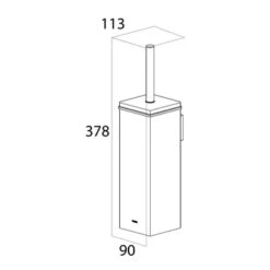 Tiger Toiletborstelhouder Items Hangend Vierkant Chroom -Tiger 123 3163