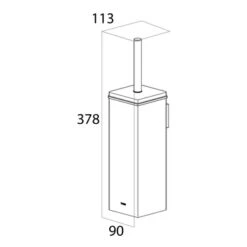 Tiger Toiletborstelhouder Items Hangend Vierkant RVS -Tiger 123 3169