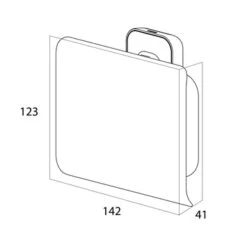Tiger Toiletrolhouder Carv Met Klep Zwart -Tiger 123 3215