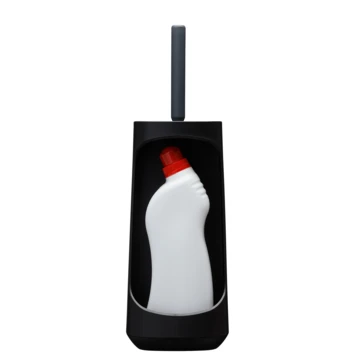 Tiger Toiletborstelhouder Tess Met Opbergvak Staand Zwart/antraciet 2 Tiger Toiletborstelhouder Tess Met Opbergvak Staand Zwart/antraciet - Afbeelding 2