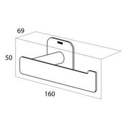 Tiger Toiletrolhouder Colar L RVS -Tiger 123 3249