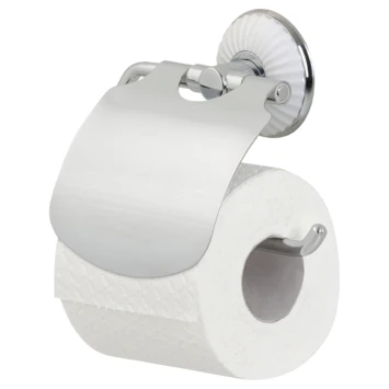 Tiger Toiletrolhouder Ivy Chroom/wit Met Klep 1 Tiger Toiletrolhouder Ivy Chroom/wit Met Klep