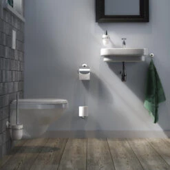 Tiger Toiletrolhouder Ivy Chroom/wit Met Klep 8 Tiger Toiletrolhouder Ivy Chroom/wit Met Klep -Tiger 123 3275