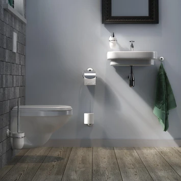 Tiger Toiletrolhouder Ivy Chroom/wit Met Klep 4 Tiger Toiletrolhouder Ivy Chroom/wit Met Klep - Afbeelding 4