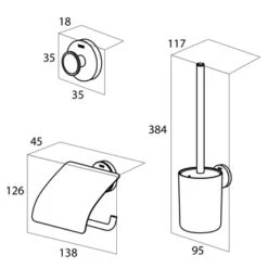 Tiger Urban Toilet Accessoireset Wc-rolhouder - Wc-borstelhouder - Haak 19 Tiger Urban Toilet Accessoireset Wc-rolhouder - Wc-borstelhouder - Haak -Tiger 123 3290