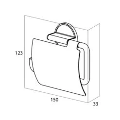 Tiger Tune Toiletrolhouder Met Klep Geborsteld Zwart/mat Zwart -Tiger 123 3376