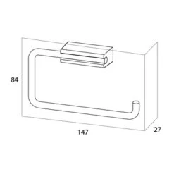 Tiger Toiletrolhouder Cliqit Donkergrijs RVS -Tiger 123 3447