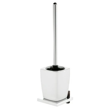 Tiger Toiletborstelhouder Zenna Hangend Chroom/Wengé 1 Tiger Toiletborstelhouder Zenna Hangend Chroom/Wengé