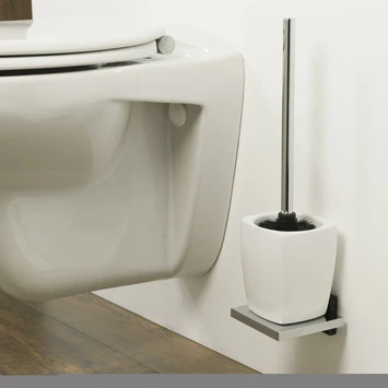 Tiger Toiletborstelhouder Zenna Hangend Chroom/Wengé 3 Tiger Toiletborstelhouder Zenna Hangend Chroom/Wengé - Afbeelding 3