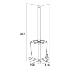 Tiger Toiletborstelhouder Zenna Hangend Chroom/Wengé 7 Tiger Toiletborstelhouder Zenna Hangend Chroom/Wengé -Tiger 123 3483