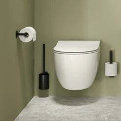 Tiger Colar Toiletrolhouder Zonder Klep Zwart -Tiger 123 3494