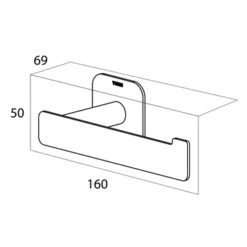 Tiger Colar Toiletrolhouder Zonder Klep Zwart -Tiger 123 3497